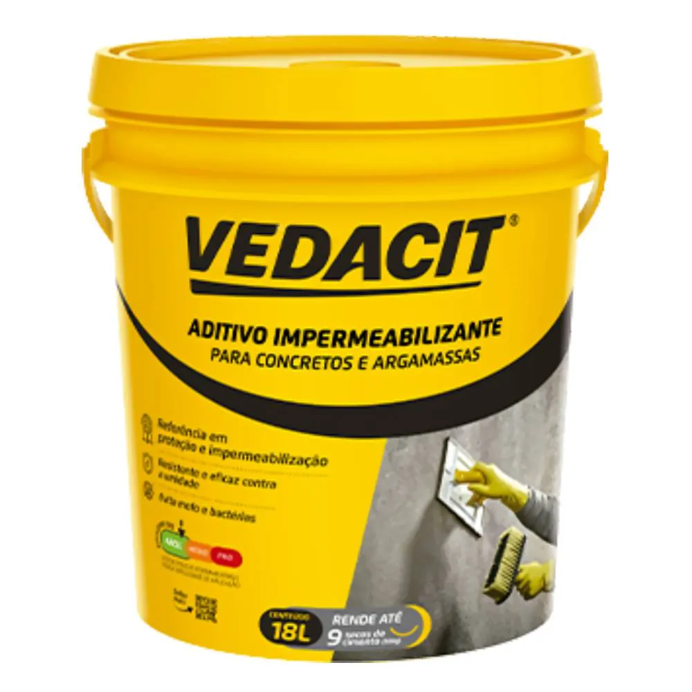 Vedacit Aditivo Impermeabilizante para Concreto e Argamassa 18 L