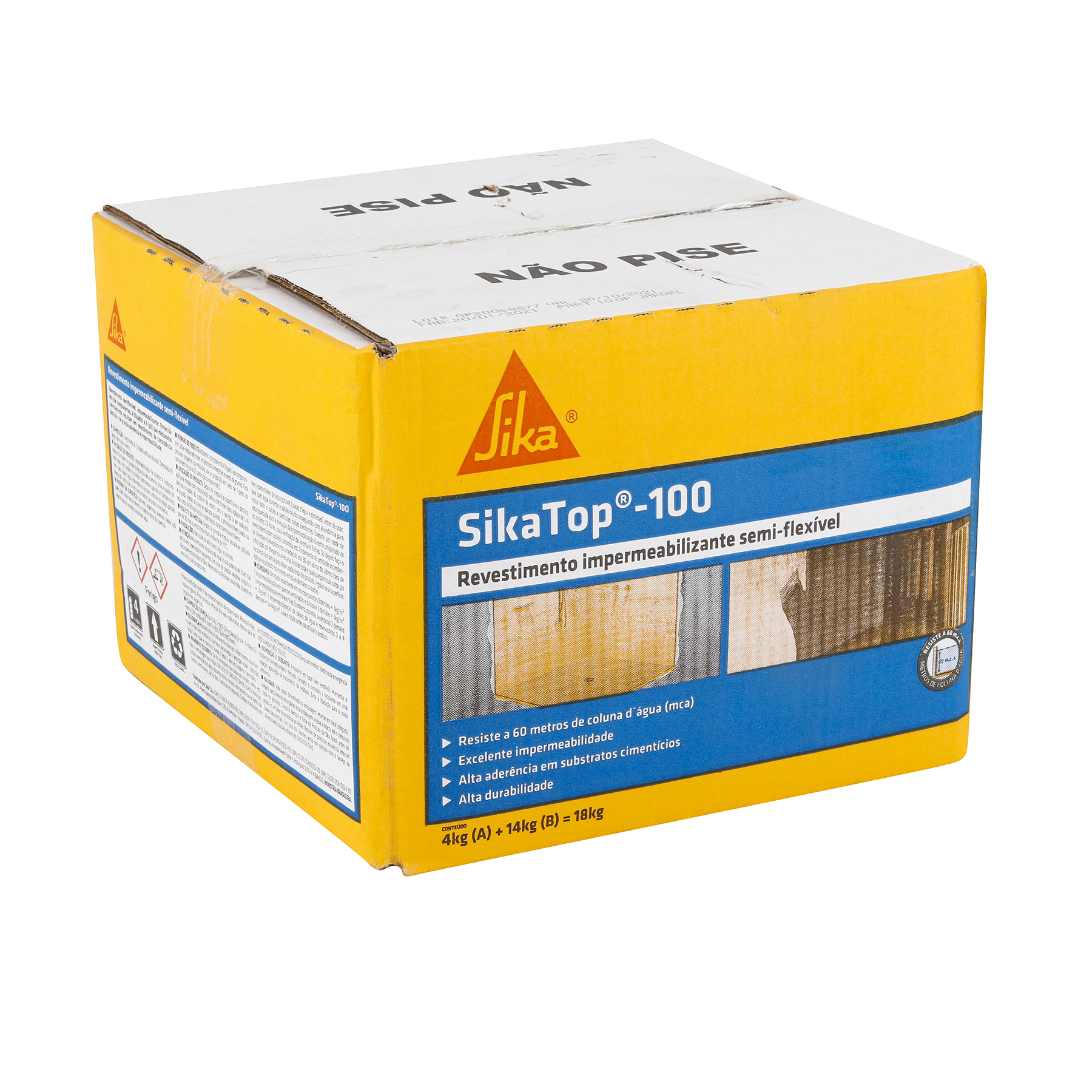Sika SikaTop 100 Argamassa Polimérica Impermeabilizante 18 kg Cinza — foto 4