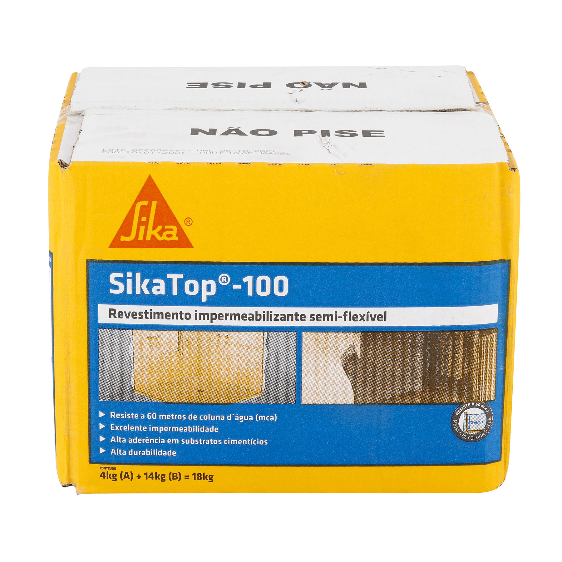 Sika SikaTop 100 Argamassa Polimérica Impermeabilizante 18 kg Cinza — foto 3