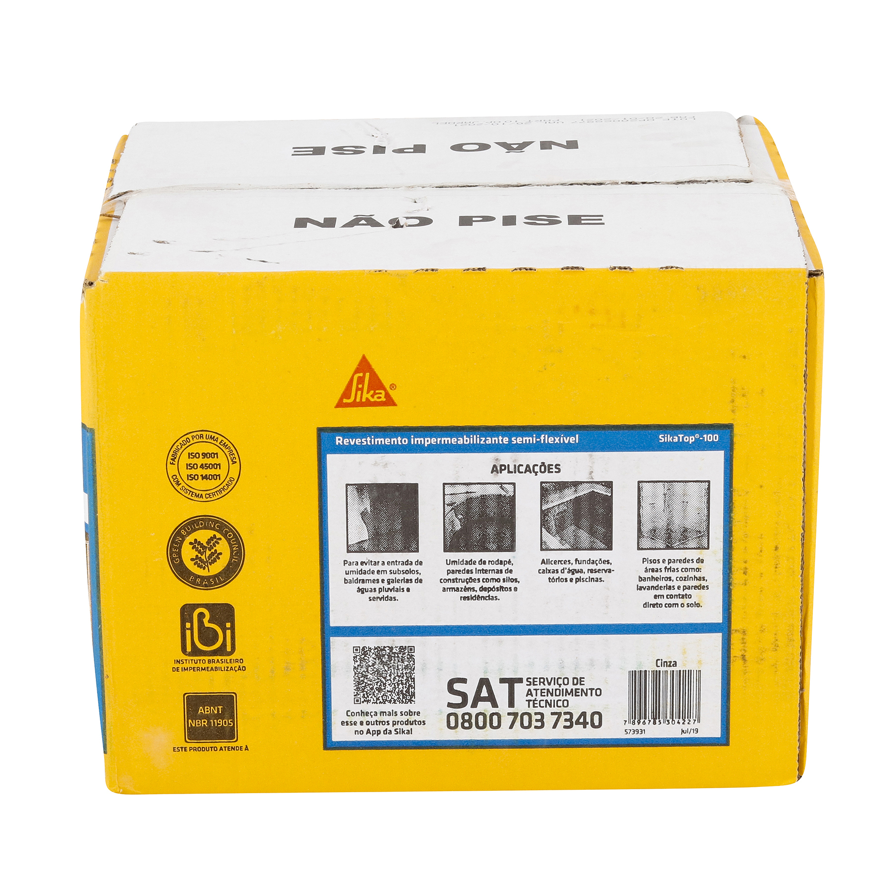 Sika SikaTop 100 Argamassa Polimérica Impermeabilizante 18 kg Cinza — foto 2