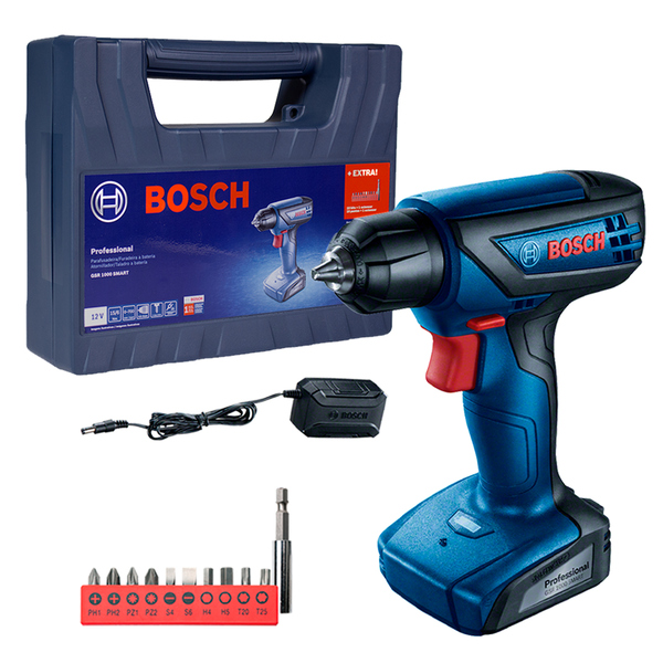 Bosch GSR 1000 Smart Furadeira e Parafusadeira 12 V com Carregador